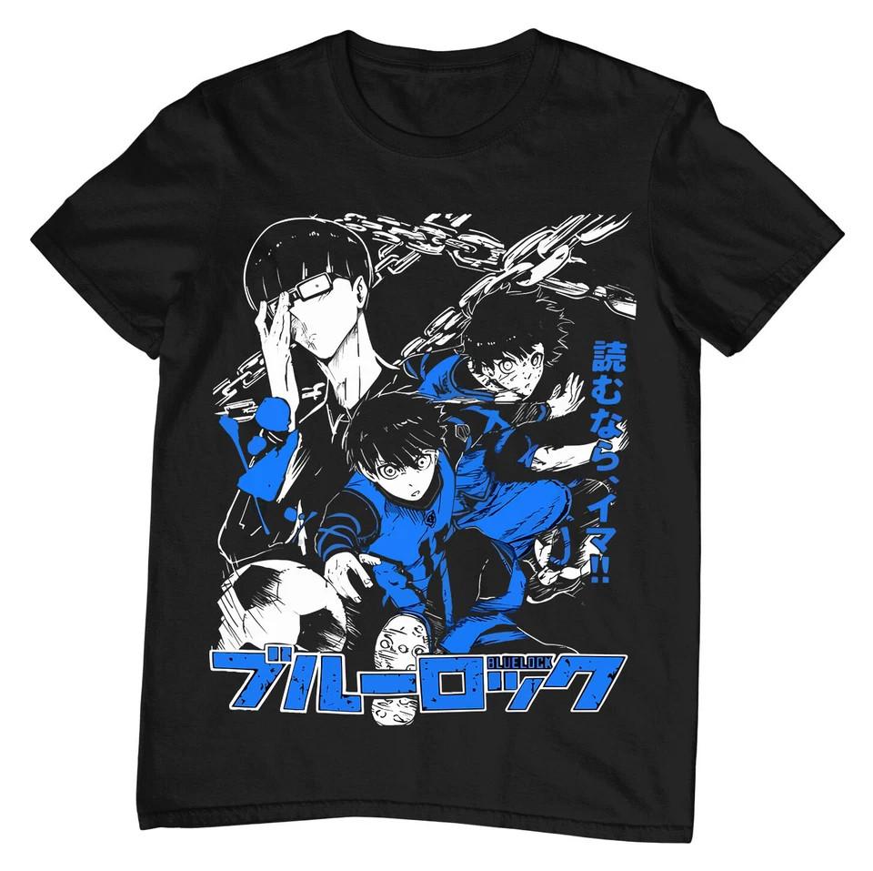 Blue Lock Anime Gift ShirtYoichi IsagiMeguru Bachira TShirt Black