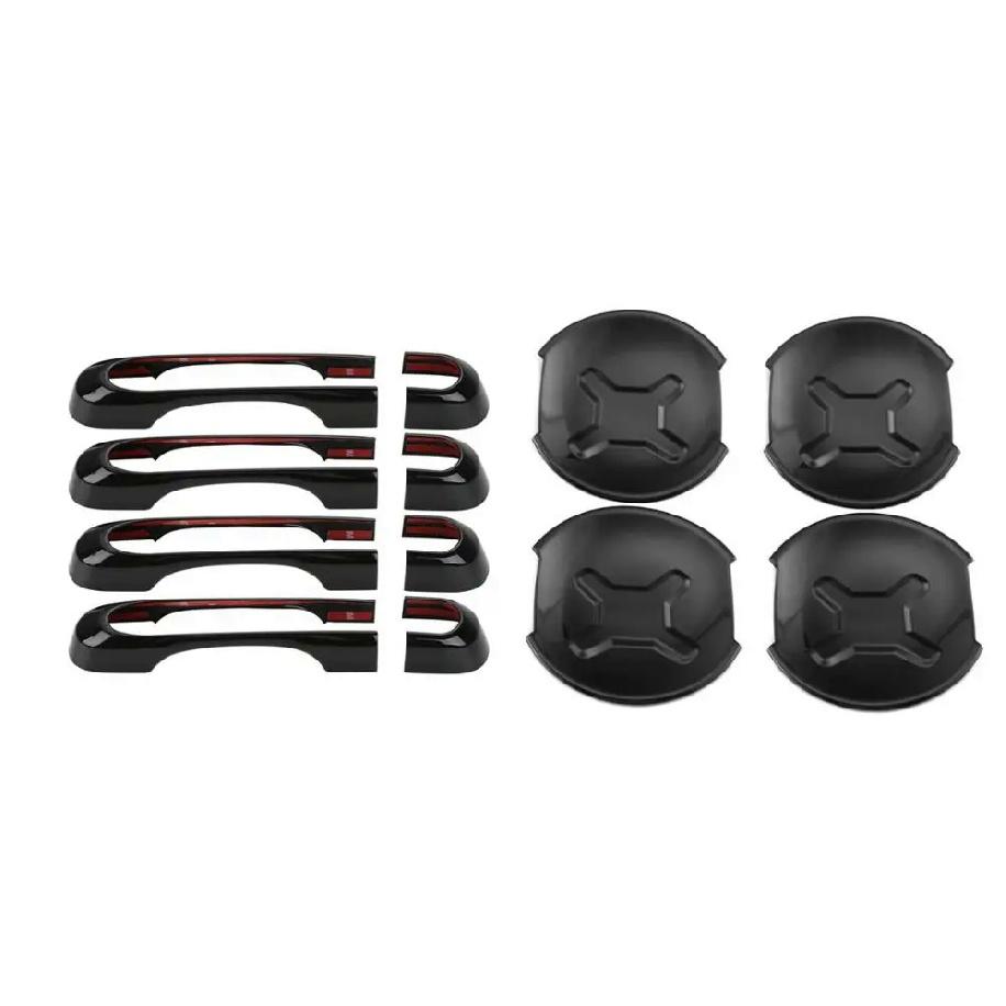 

Дверная ручка, чаша, декоративная крышка, накладка, наклейка для Jeep Renegade 2016 2017 2018 2022 2023, автомобильный аксессуар чёрный