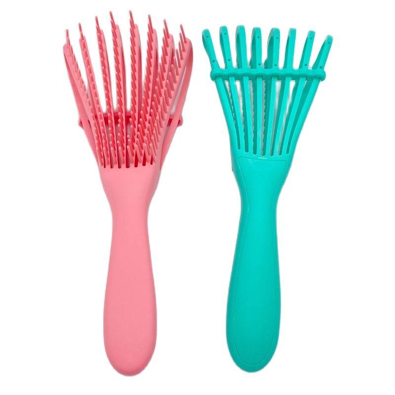 Detangling Hair Brush Octopus Curved Vented Massage Hairbrush for Wet Dry Hair Shampoo Styling Straight Curly Hair