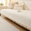 Simple Milk Fiber Sofa Cushion Winter Antislip Leather Sofa Cover Plush Thickened Cushion Cover Towel