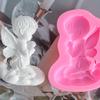 1pc Angel Candle Silicone Mold, Simple Pink Silicone Mold for DIY