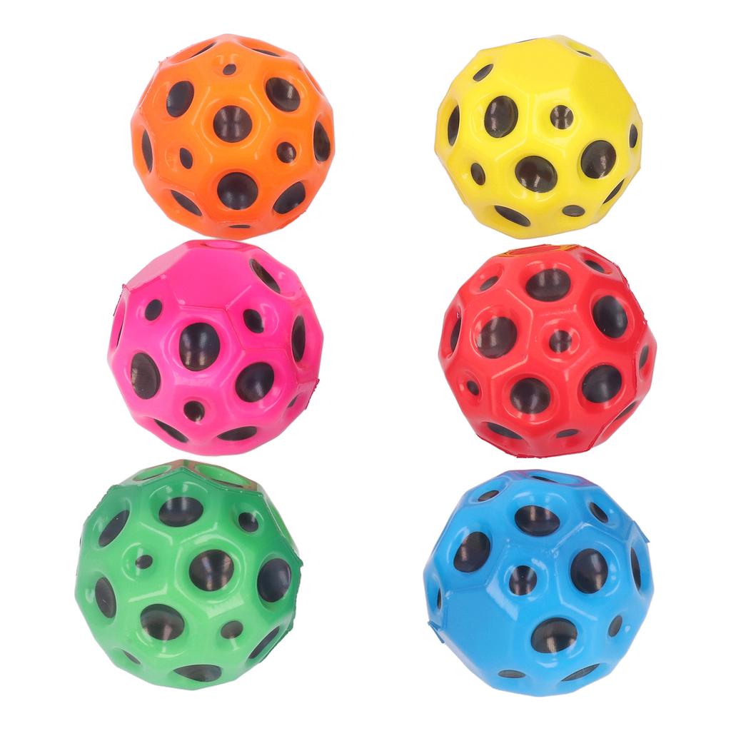 6pcs 7cm Bouncing Balls Colorful Cellular Improve Coordination Stress Relief PU Baby Ball Set