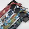 Men'S Printed Tie, Pattern Retro Gentleman'S Suit Shirt Width 9Cm Silk Soft Long Hand-Typed