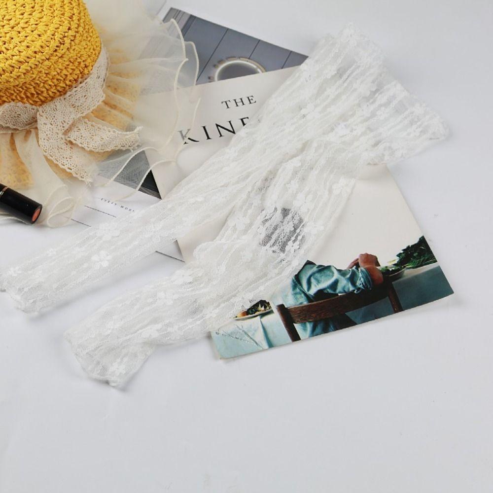 Lace Mesh Sunscreen Sleeves UV Protection Long Gloves Summer Outdoor Driving Gloves Girls