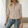 Women's Old Color Long Sleeve Waist-Cinching Lapel Collar Coat