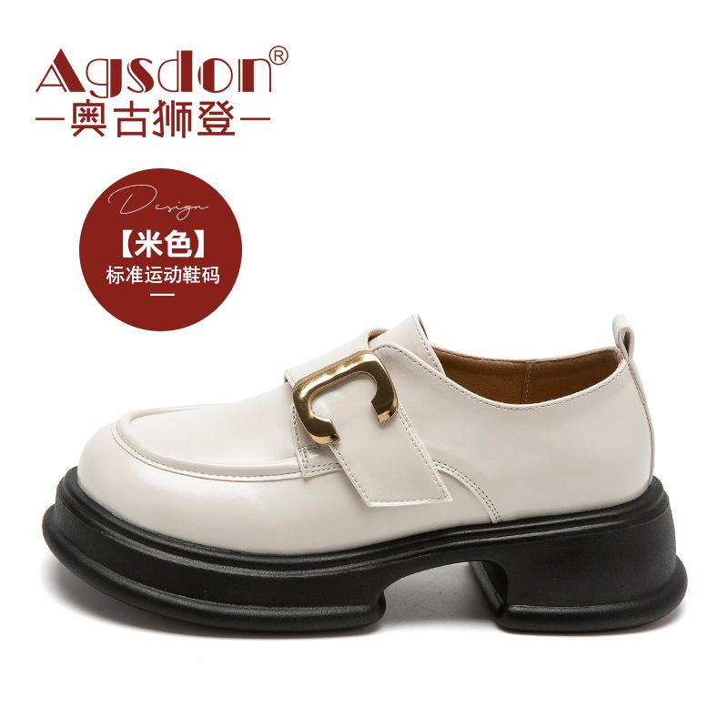 Augustine loafers women's 2025 new summer Internet celebrity Korean version Mary Jane single shoes Japanese jk small leather shoes