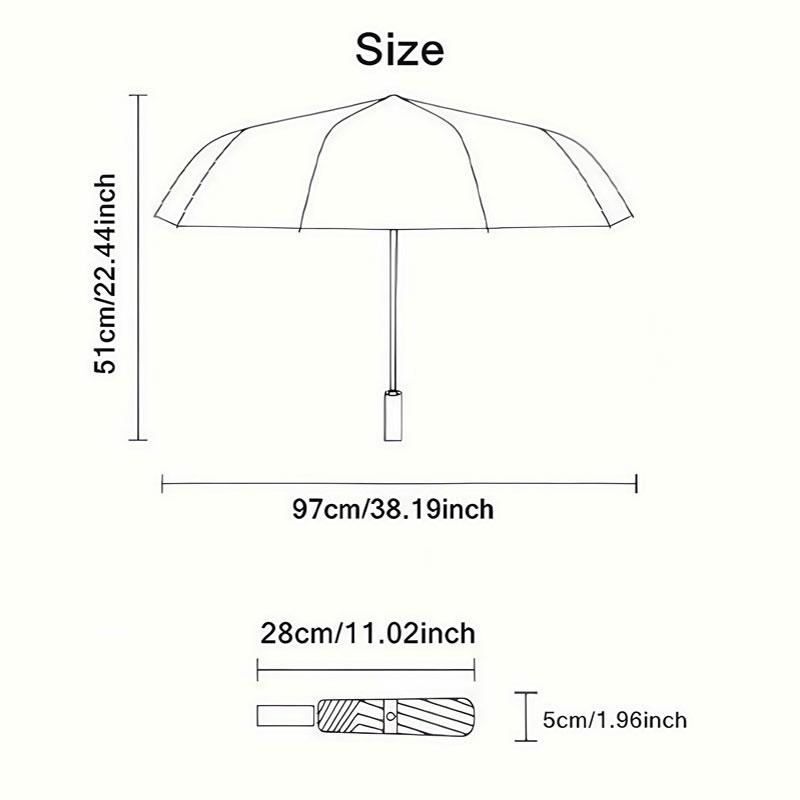 Vintageguitar Pattern Pattern New Style Umbrella, 1 Piece Automatic Folding Umbrella, Portable Travel Umbrella, Outdoor Umbrella, Birthday Gift