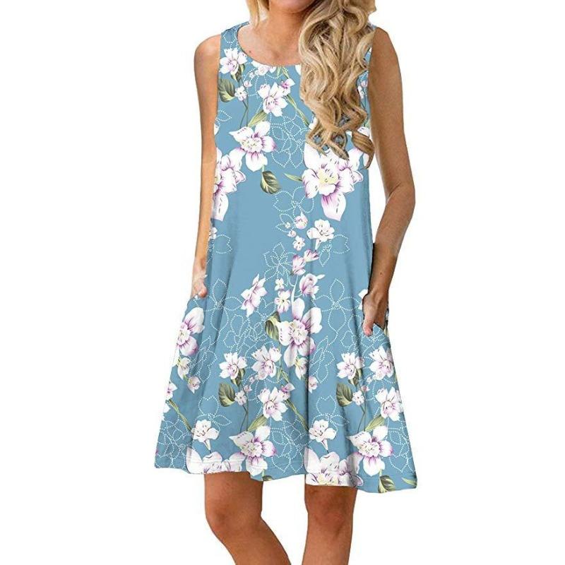 Dress Floral Dress Women'S 2D Digital Printing Factory