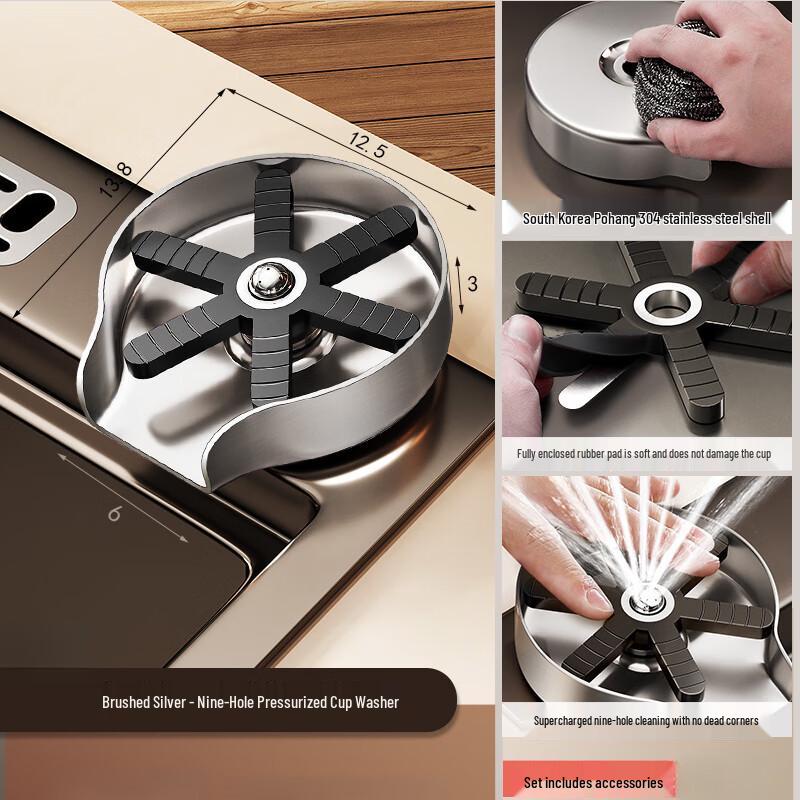 TLXT Stainless Steel High-Pressure Glass Rinser