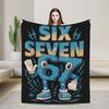 Kids Meme 67 Six Seven 6 7 Italian Brainrot Blanket  Flannel Funny Warm Throw Blanket for Bedding Lounge Autumn/Winter,