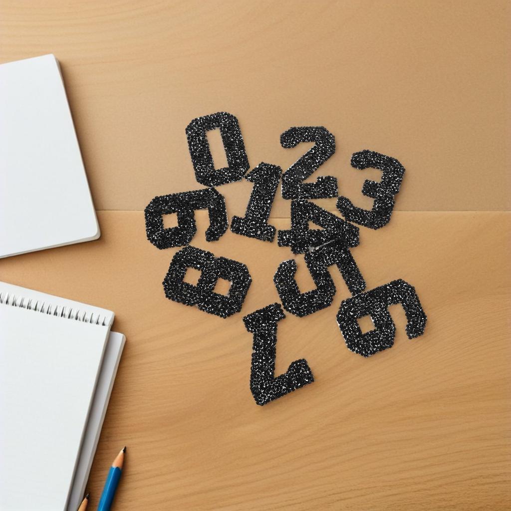 10Pcs Rhinestone Number Iron on Patches 0-9 Self Adhesive Glitter Applique for DIY Clothing Accessories Handbags Hats Craft