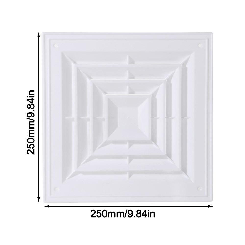 

New Plastic Air Vent Grille With Flaps White Duct Heating Vents Square Silent Operation Ventilation Cover Kitchen