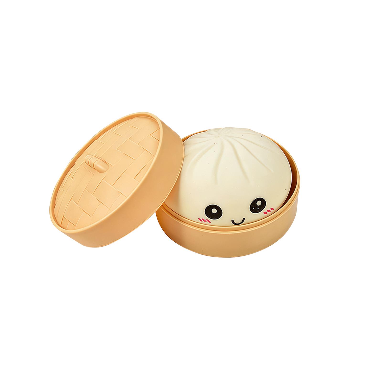 

Portable Soft Baozi Stress Relief Squeeze Toy - Non-Stick, Rebound, Fun Simulation Toy 1 piece грязно-белый