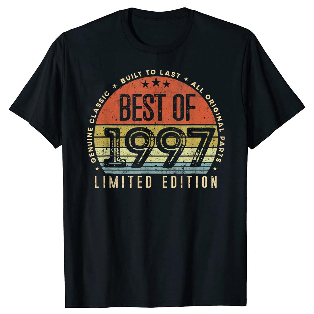

Est 1997 Vintage Edition Classic Born in 1997 Retro Birthday T-Shirt Unisex Summer Streetwear Tops Printed T-shirt 5XL різнокольоровий