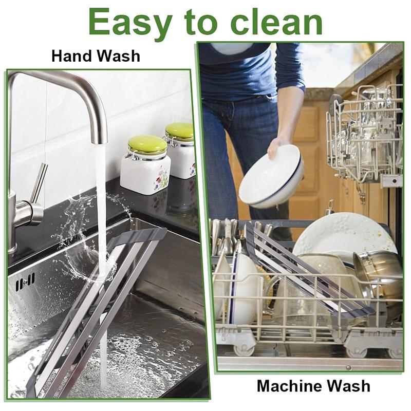 46*32Cm Large Durable Roll Up Corner Sink Rack Triangle Foldable ...