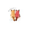 Shinada Global Mochi Series Mochi Raccoon Plush Toy Red Brown 22x22x30cm Animal MORS-0350R