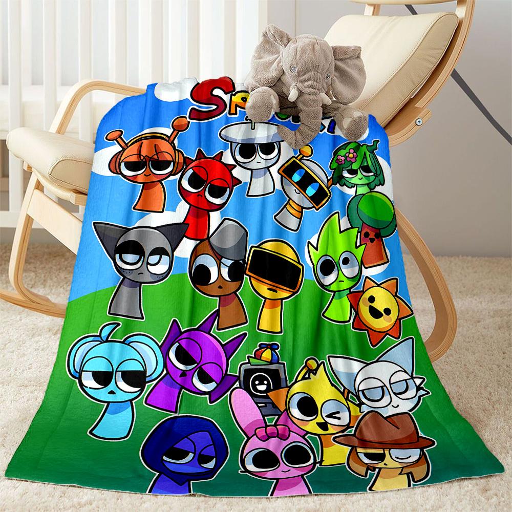 Rainbow Friends Adventure Flannel Blanket-Soft and Suitable for Sofas,Beds,Offices,Travel,All Seasons,Great Gift for Holidays and Birthdays.
