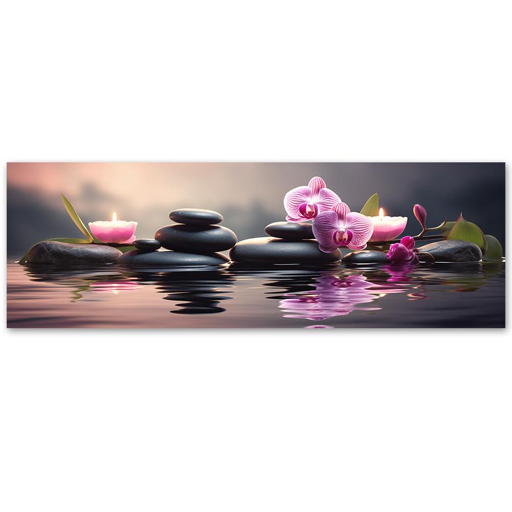 Canvas print, Arrangement with zen orchids