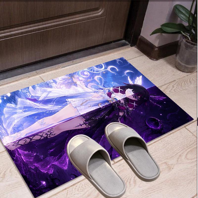 Genshin Impact Pattern Rug, Indoor/Outdoor Mat, for Picnic, Gameroom, Bedroom, Office, Living Room, Home Decor Carpet, Birthday Gift