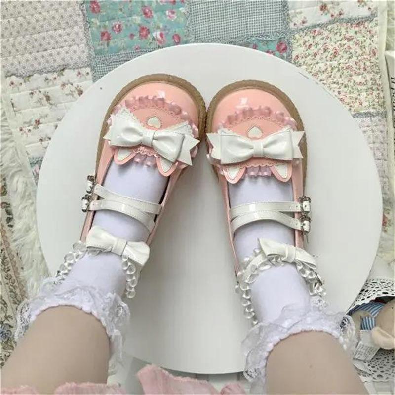 Ballet Cat Original Cute Japanese Lolita Big Head Shoes Women's New Flat Versatile Student Single Shoes
