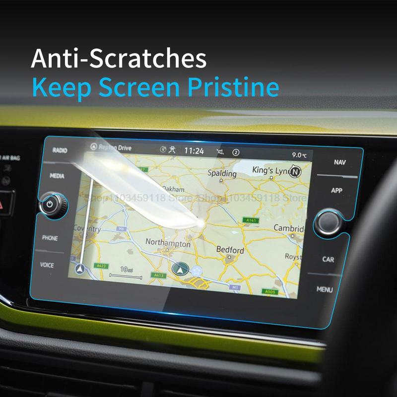 Tempered Glass Screen Protector Film For VWVolkswagen Taigo  8 Inch Car GPS Navigation Anti-scratch  Accessories