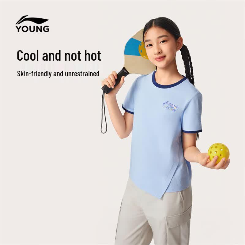 Li-Ning Kids' Girls' Ice-Feel Antibacterial Sport T-Shirt