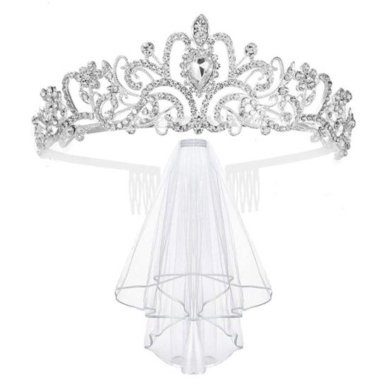 Bachelorette Party Accessories Set Rhinestone Crown Bride to Be Sash Veil Bridal Shower Decoration for Bachelorette Night Party Supplies