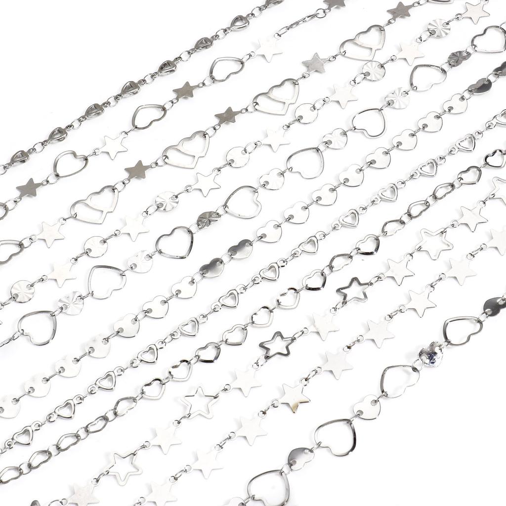 1 Piece 304 Stainless Steel Handmade Link Chain Anklet For Women Silver Color Leg Chain Foot Ankle Bracelets Jewelry Gift