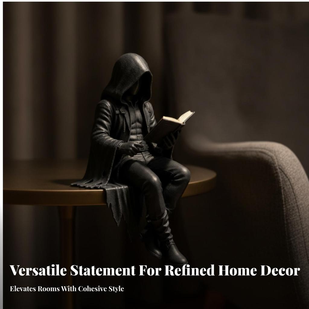 Character Figurine Gothic Statue Charming for Desk, Home Library, Collectors