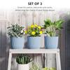 Set of Three Diameter 22cm Planters - Blue