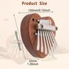 8 Key Kalimba Thumb Piano - Mini Wooden Finger Piano for Adults & Beginners Small Musical Instrument with Tuning Hammer & Study Guide - Portable