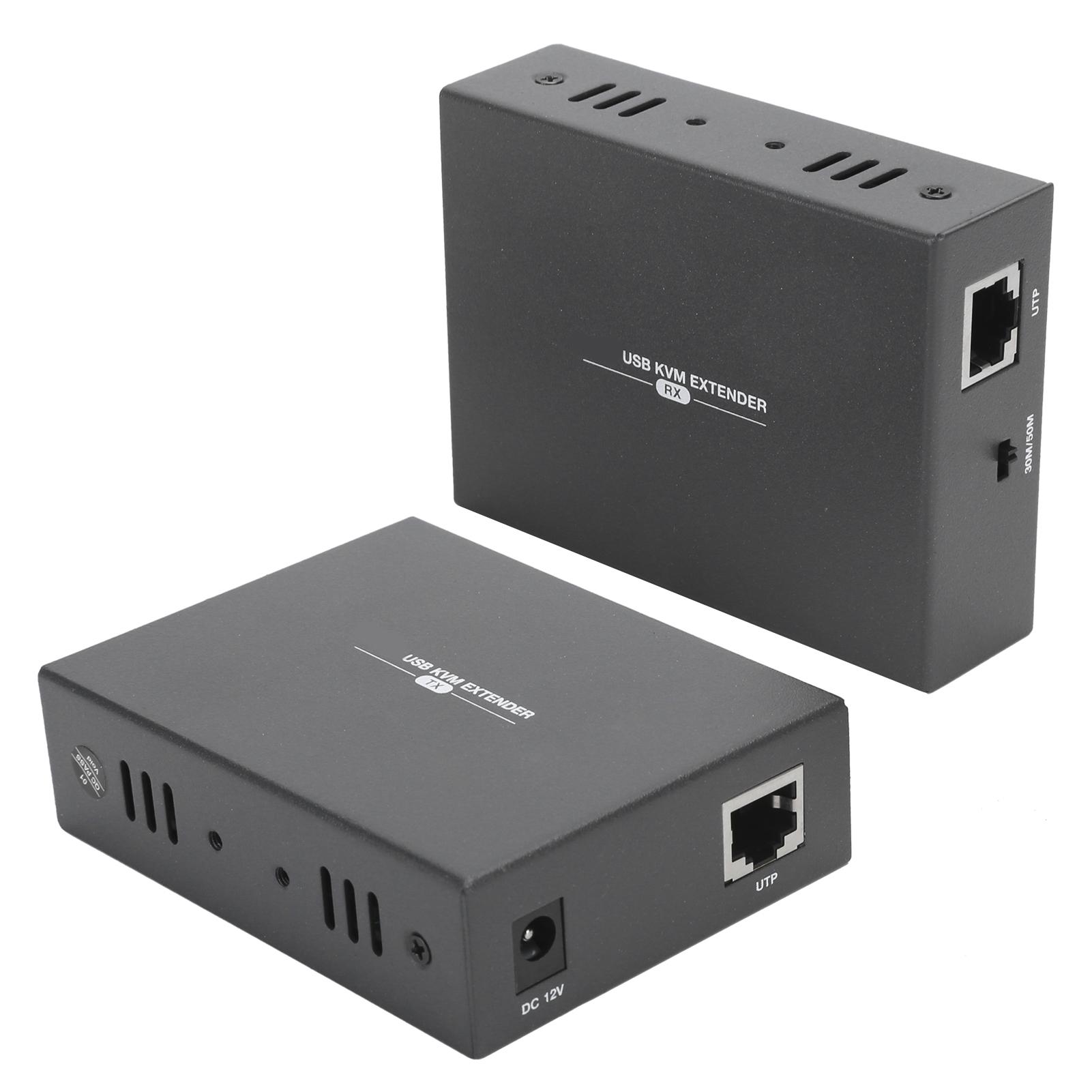 

1080P HDMI Extension Cable Transmitter KVM with USB Keyboard Mouse HDMI Extender 110‑240VUS US Plug