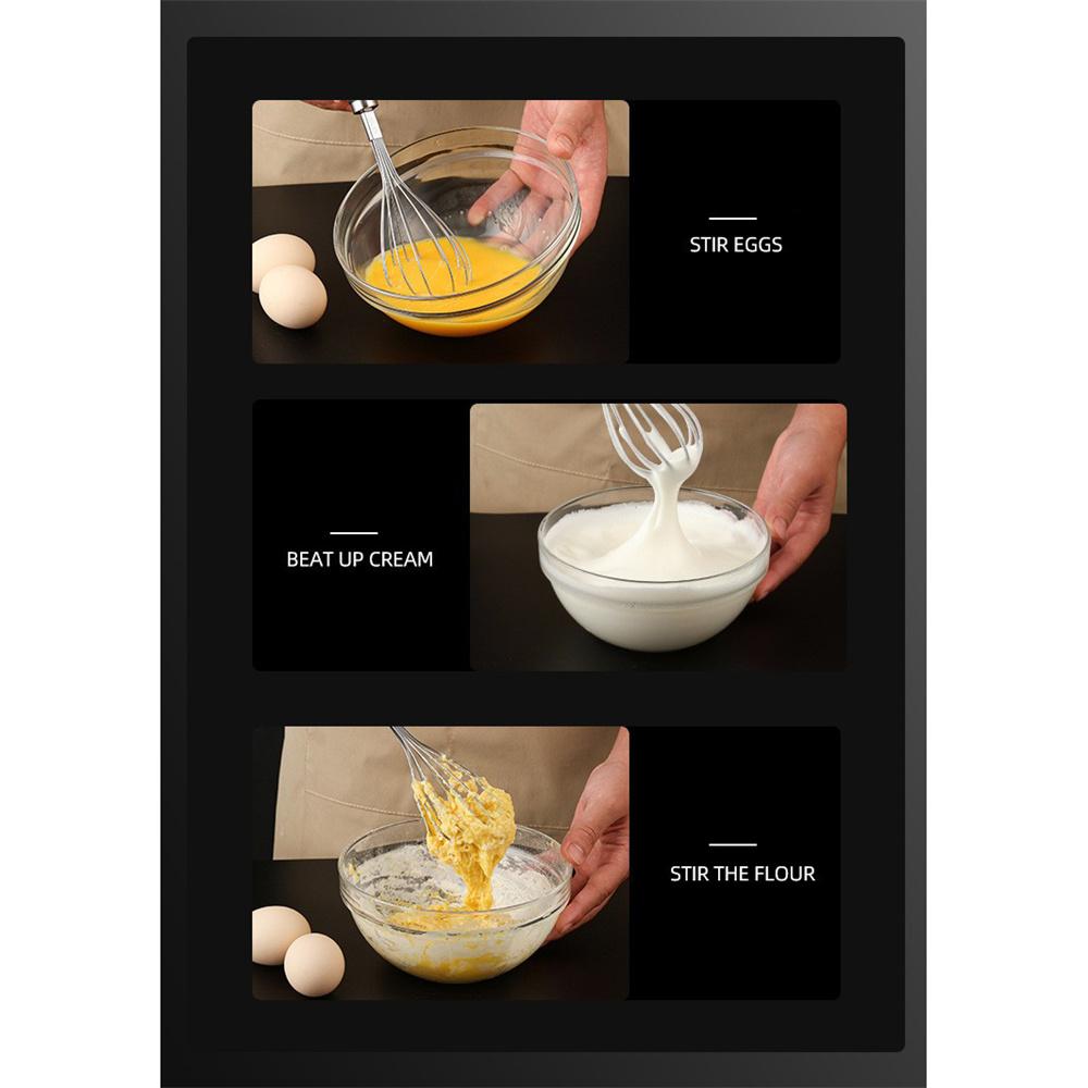 Stainless Steel Hand Egg Beater Whisk For Kitchen Blender Mixer Stirring Beating
