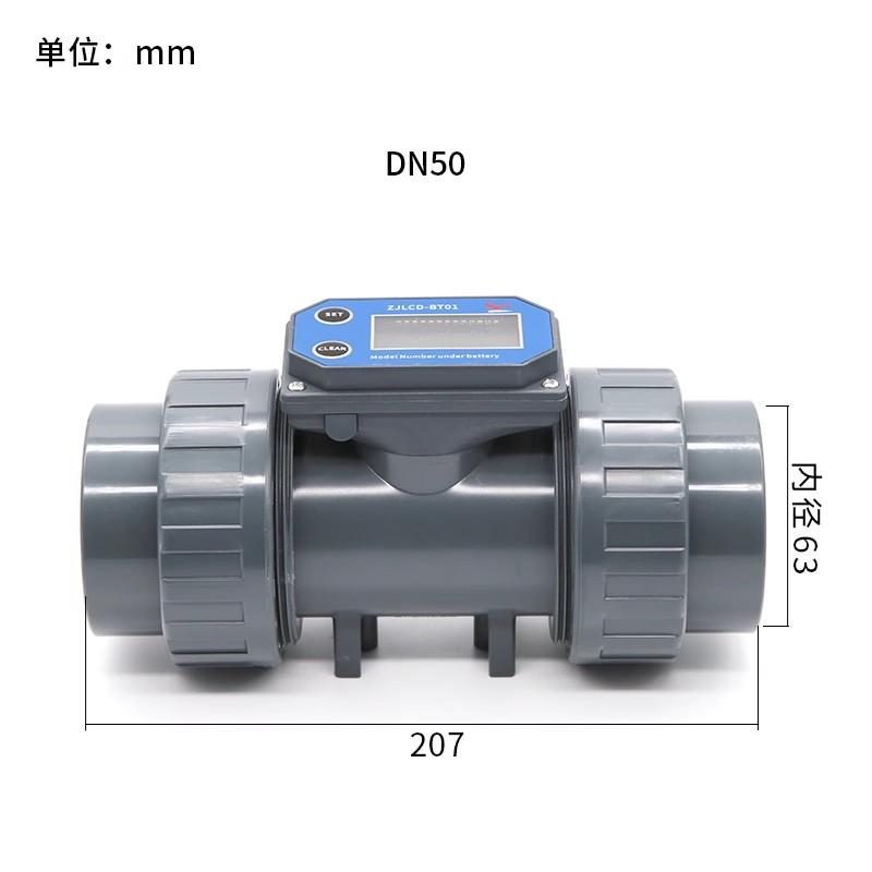 DN15-DN80 Digital Turbine Flow Meter Electronic LCD Display Flowmeter PVC Pipe Liquid Water for Farm Garden Irrigation Tools