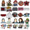 34 Stranger Things Metal Badge Fantasy Adventure Film and Television Characters Peripheral Alloy Brooch Accessory Pin