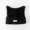 Autumn and Winter New Plush Knitted Hat Cute Cat Ears Cover Versatile Ear Protector Women Cold Hat Showing Face Small Wool Hat