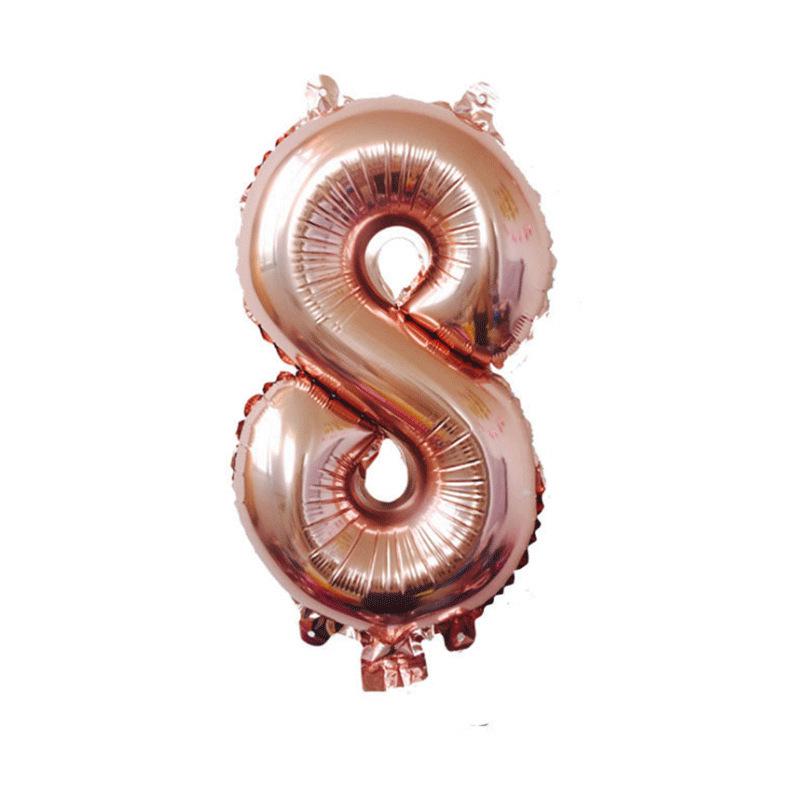 32-Inch Gradient Color Aluminum Foil Number Balloons - US Version