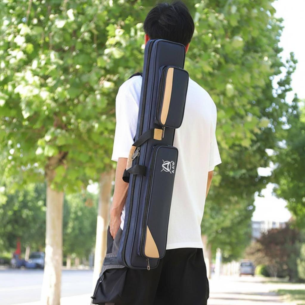 3x4 Pool Cue Carrier Large Capacity Soft Shoulder Strap