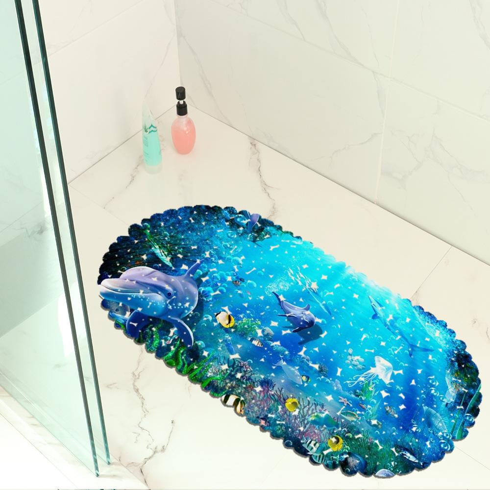 Ocean World Map Balcony Bathroom Mat Hydrophobic Non-Slip Door Mat Swimming Pool Public Places Non-Slip Floor Mat