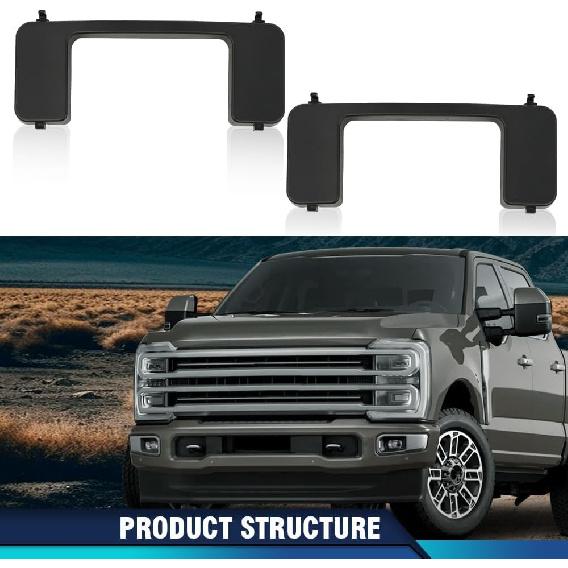 PIT66 Front Bumper Tow Hook Bolt Cover Caps Compatible with Ford F250 F350 Super Duty 2017 2018 2019 2020 2021 2022 HC3B 17F751-AC, HC3B 17F751-AD