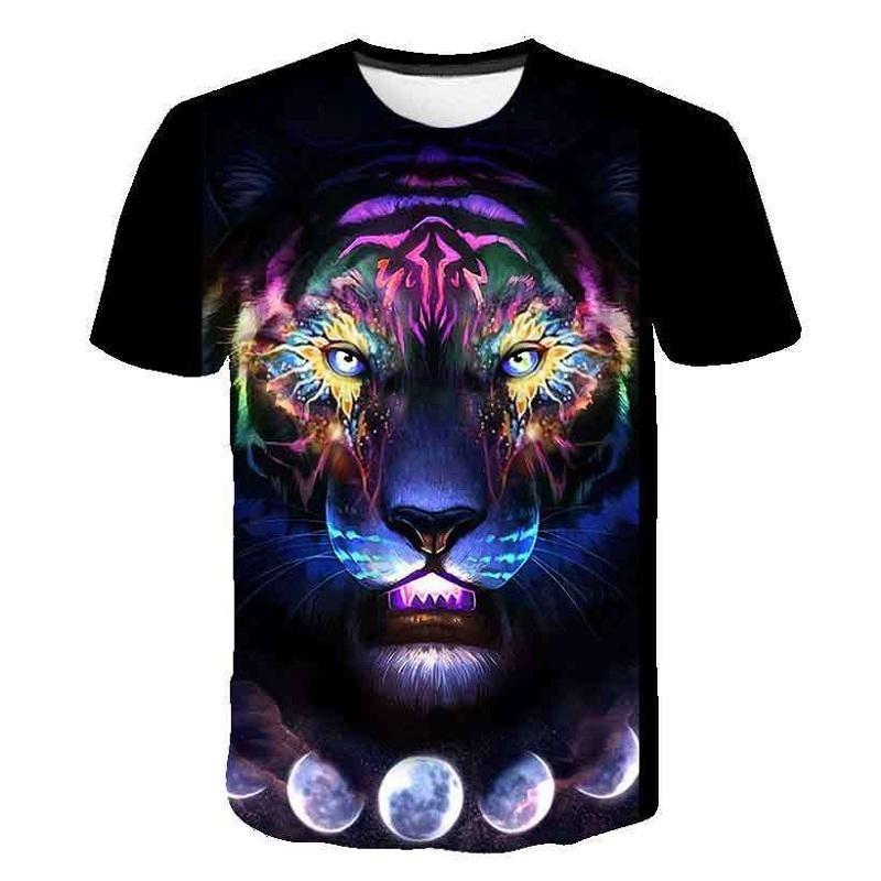 Lustiges Tier Kinder Erwachsene Bedrucktes T-Shirt Sommer Damen und Herren Lässig Outdoor Mädchen und Junge Kurzarm T-Shirts Top Pullover