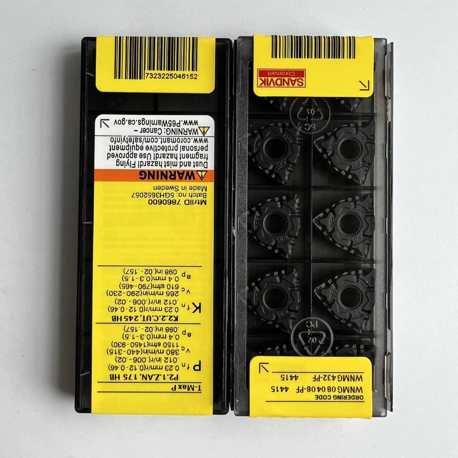 

Original Sandvik / WNMG080408-PF 4415 / CNC lathe carbide blade 10 PCS