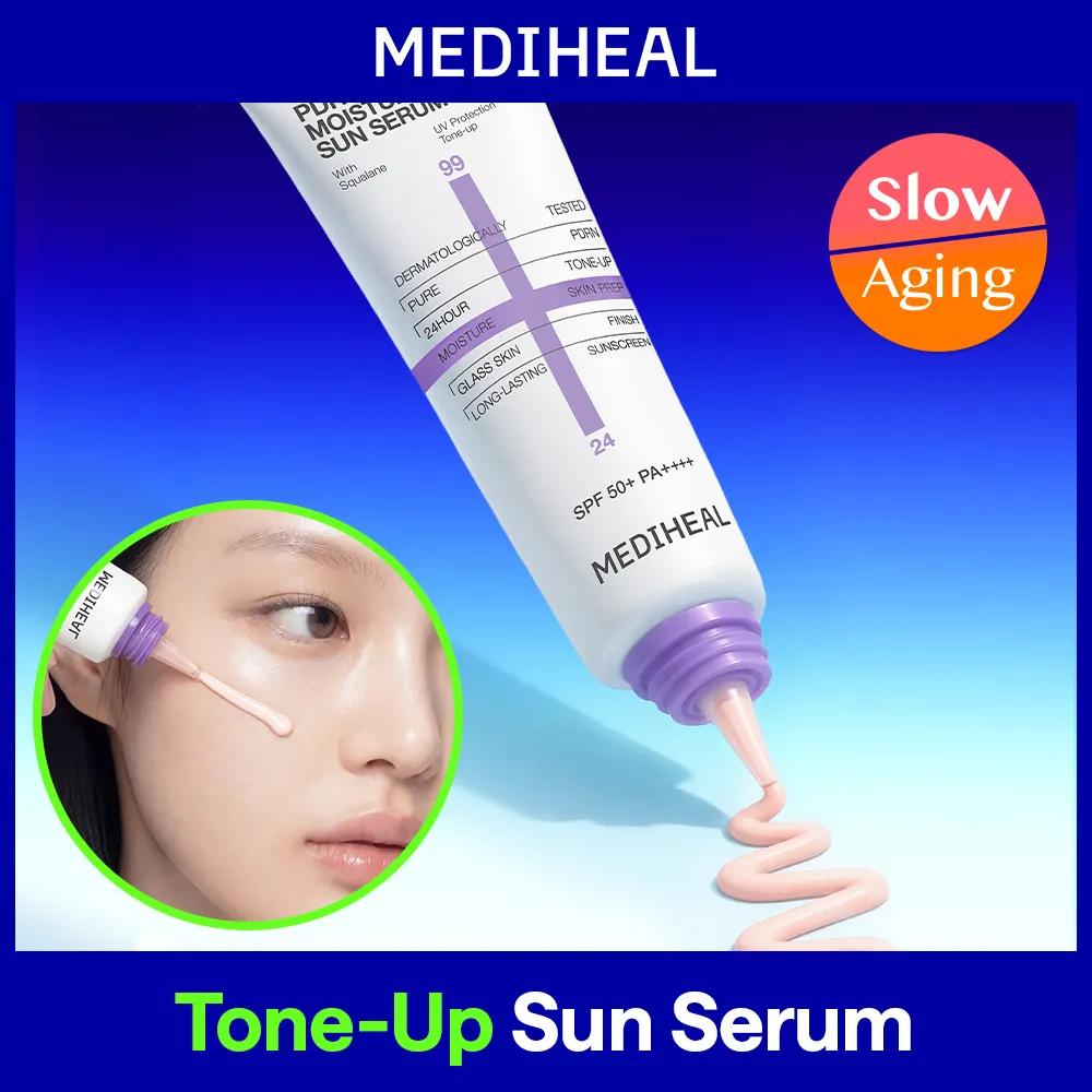 MEDIHEAL PDRN Moisture Sun Serum Smooth & Tone-Up 50g #Pink