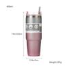 900/600ML Thermos Cup with Lid and Straw Coffee Mug With Handle Insulated Tumblers Vacuum Stainless Steel Beer Cup