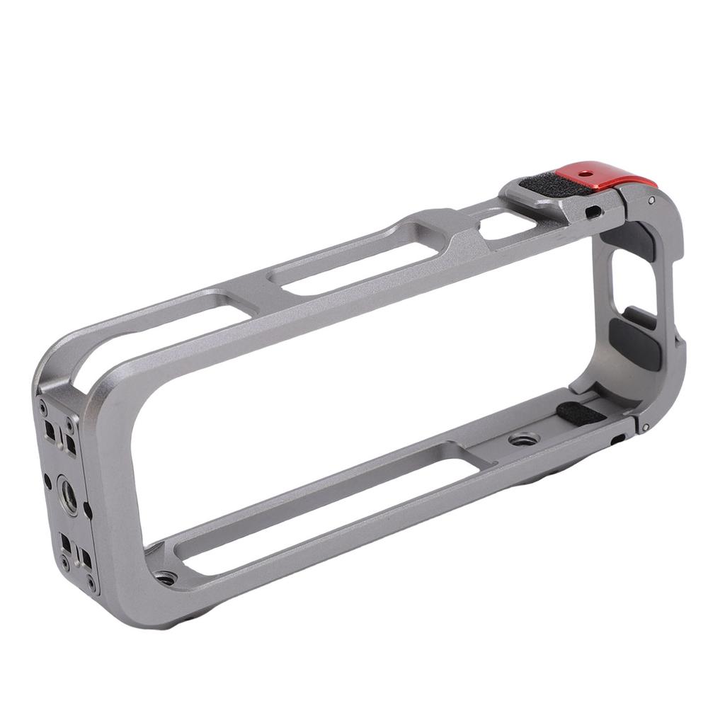 Camera Cage Fit for Insta360 X5 Action Camera Aluminum Alloy Camera Protective Frame with Lens Cap Cold Shoe 1 4 Inch