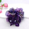 Haargummis und Haarbänder Blume Scrunchie Elastisches Gummiband Hochsteckfrisur Dutt Kopfschmuck Haar Accessoires elegantes Haarseil