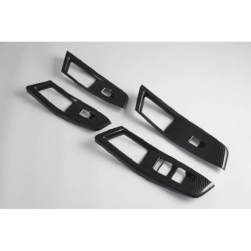 For MG 3 MG3 2024 2025 2026 Car Accessories Carbon Fiber Style Door Window Armrest Cover Switch Panel Trim Molding Garnish