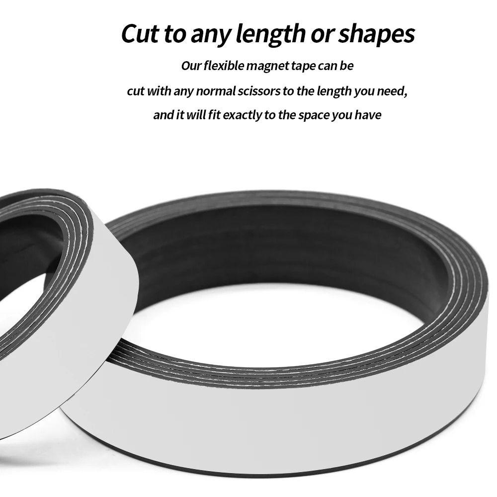 1Meter 39.37inch Rubber Magnet Tape Self Adhesive Magnets Stripe Refrigerator Photo Posters