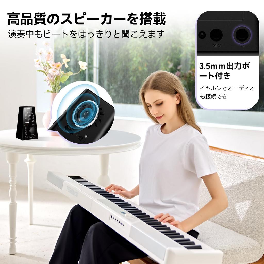 TERENCE Pendulum Metronome, High-Precision, for Instrument Practice/Performance, Beginner-Friendly, Metal Core, Compact, High Volume, Standard, Suitab