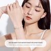 Double-Layer Four-Leaf Clover Bracelet in 925 Silver-Plate – Light Luxury Gift for Women, Ideal for Valentine's or Birthdays